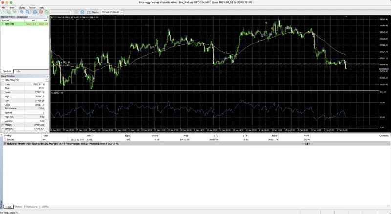 Trading Algorithm preview screenshot showing the Trading Algorithm interface
